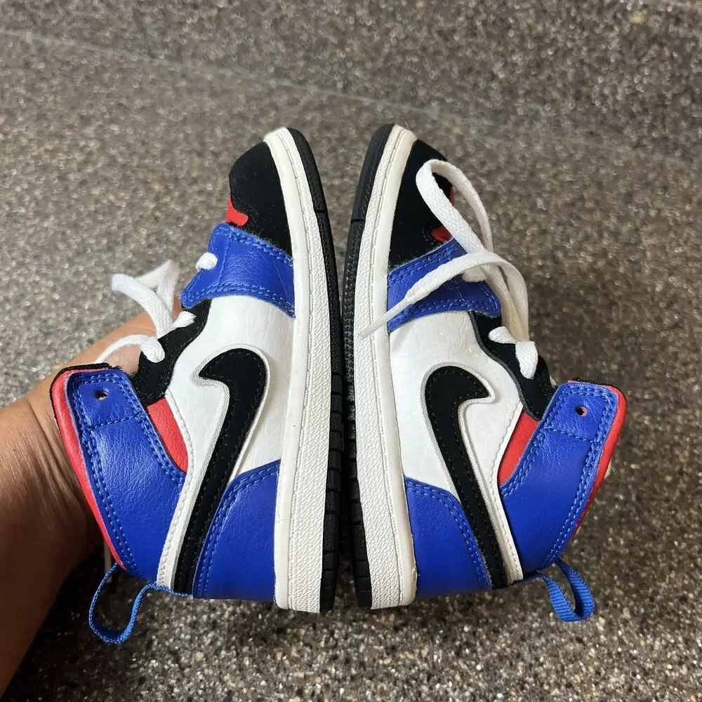 Nike Jordan Little Kids Toddler Size 8C Multicolor Leather Sneaker High Top Shoe